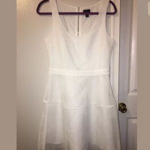 Worthington A-Line Tiered White Dress Size 8